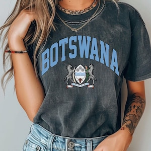 Botswana comfort kleuren T-shirt, Botswana T-shirt, Botswana T-shirt, Botswana Heritage shirt, Botswana cadeau-idee, cadeau voor Motswana
