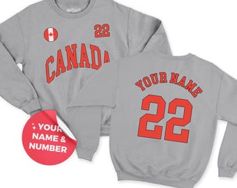Canada Sweatshirt, Canada jersey, Canada football,Canada basketball, Basketball world cup, Personalized number, Canada gift
