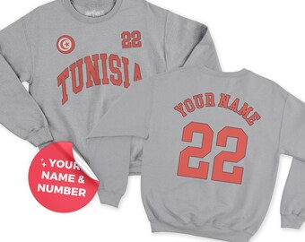 Tunesien Sweatshirt, Tunesien Jersey, Tunesien Geschenke, Tunesien Shirt, Tunesien Fans Geschenk, Tunesien Spiel, Tunesien WM, WM Trikot
