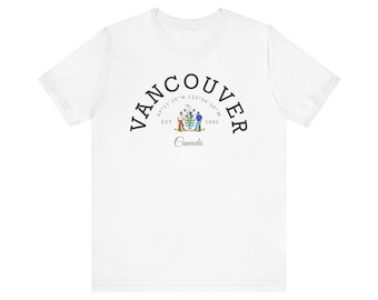 Vancouver Tee, Vancouver T-Shirt, Vancouver Souvenir, Vancouver Shirt, Canada T-Shirt, Canada Gift, Vintage Canada Shirt, Heraldic