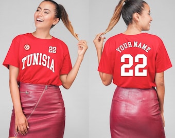 Tunesien-T-Stück, Tunesien-Trikot, Tunesien-Geschenke, Tunesien-Hemd, Tunesien-Fangeschenk, Tunesien-Spiel, Tunesien-WM, WM-Trikot