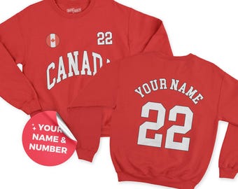 Canada sweatshirt, Canada jersey, Canada football,Canada basketball, Basketball world cup, Personalized number, Canada gift
