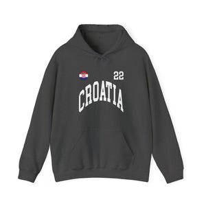 Sudadera con capucha de Croacia, camiseta de Croacia, regalo de Croacia, aficionados de Croacia, Copa del Mundo de Croacia, camiseta de la Copa del Mundo, aficionados de la Copa del Mundo, camiseta de fútbol imagen 4