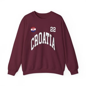 Felpa della Croazia, maglia della Croazia, regalo della Croazia, tifosi della Croazia, Coppa del mondo della Croazia, maglia della Coppa del mondo, tifosi della Coppa del mondo, maglia da calcio immagine 2