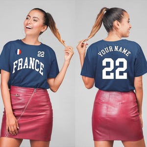 France Tee, France jersey, France football, Personalized number, French gift, World cup shirt, French Shirt, France football fans