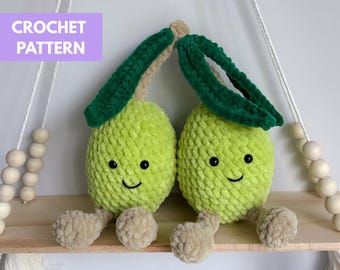 Crochet Olive Pattern | Pair of Olives | Beginner Friendly Amigurumi PDF | Step-by-Step Crochet Tutorial with Pictures