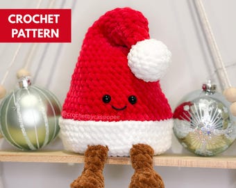 Christmas Crochet Pattern | Santa Hat Amigurumi PDF | Holiday Gift Idea | Crochet Christmas Present