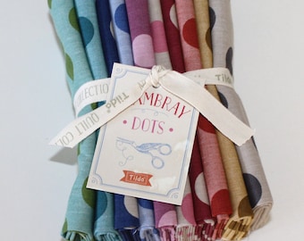 Tilda Chambray Dots Fat Quarter Bundle - 10 fabrics