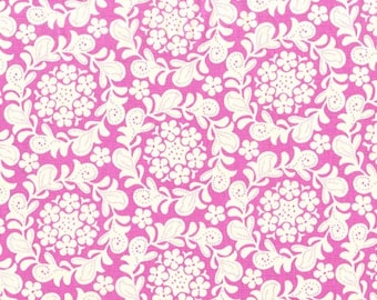 Strawberry Moon - Petit Henna Garden in Berry by Sandi Henderson- 1 yard - Michael Miller Fabric