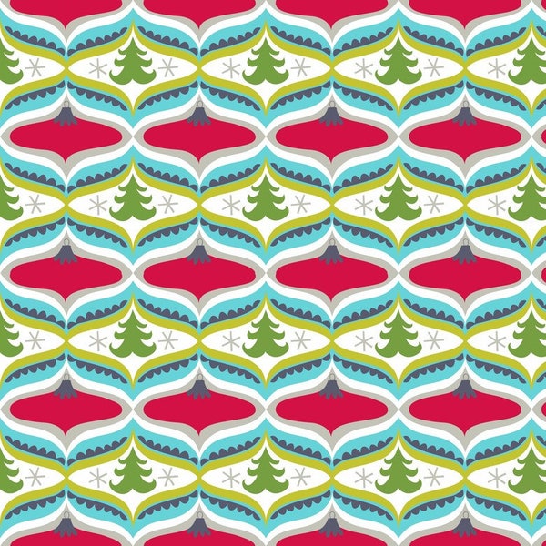 Treelicious - Garland in Red - 1 yard - Blend Fabrics