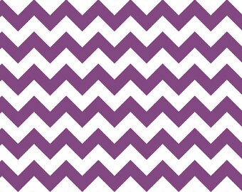 Small Chevron in Purple  - 1 yard -  by Riley Blake Designs.