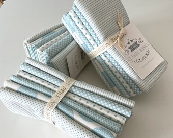 Tilda Classics Basic Light Blue Fat Quarter Bundle - 6 fabrics