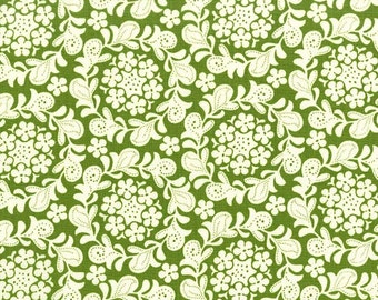 Strawberry Moon - Petit Henna Garden in Meadow by Sandi Henderson- 1 yard - Michael Miller Fabric