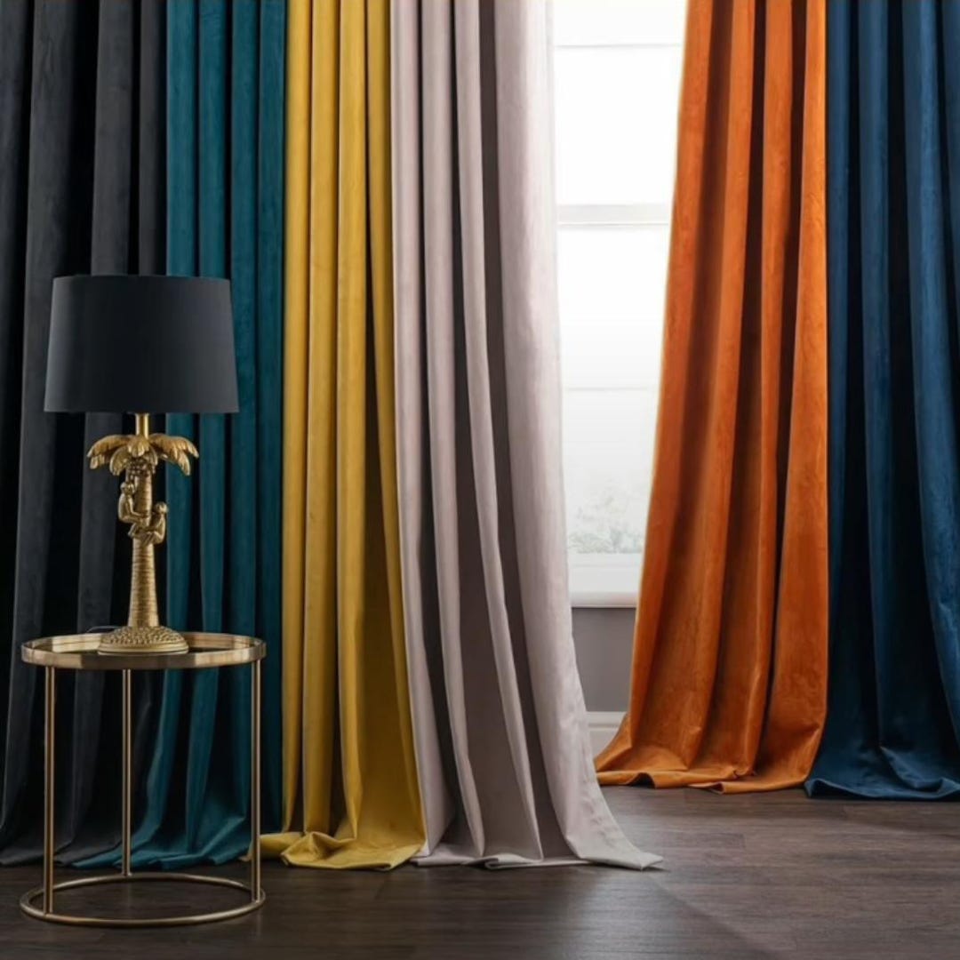 100% Blackout Velvet Curtains – Custom Thermal Insulated Drapes for ...