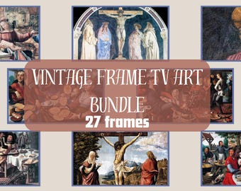 Vintage Frame TV Art Bundle 27 Classic Religious Paintings for Samsung Frame TV, Renaissance Christian Artwork Museum Style Digital Download