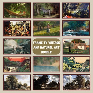 ヴィンテージフレームテレビアートバンドル 460枚の時代を超越した油絵 Samsungフレームテレビ用