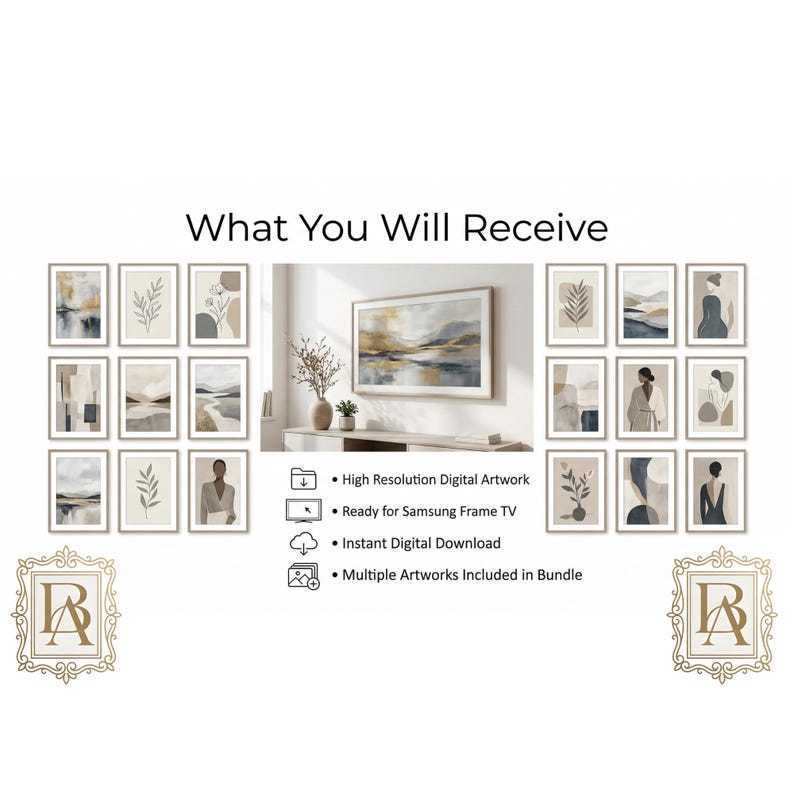 Paintings Frame TV Vintage Art Bundle 42, Antique Classic Art for Samsung Frame TV, Vintage Landscape Wall Art Collection, Digital Download image 11