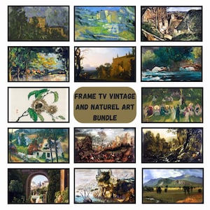 ヴィンテージフレームテレビアートバンドル 350 クラシック油絵コレクション Samsung フレームテレビ用