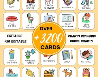 Daily Routine Cards Visual Schedule Toddler Routine Chart for Kids Chore Chart Daily Rhythm Checklist Activity Montessori Preschool EDITABLE