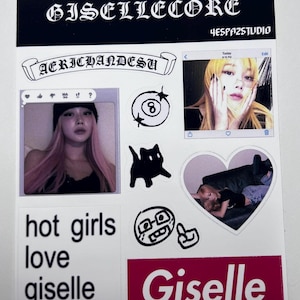 Hojas de pegatinas de Giselle de Aespa