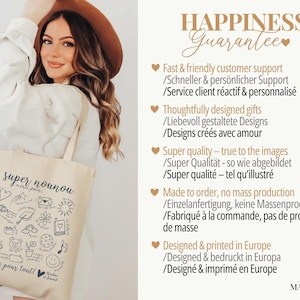 Cadeau nounou personnalisé – Tote bag merci nounou Noël | Cadeau fin d’année crèche avec prénom enfant, idée cadeau pas cher nounou image 6