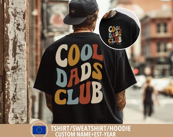 Cool Dads Club Shirt · Papa Sweatshirt Gift · Dad Shirt Personalised with Name & EST Year · Fathers Day Gift · Gift for Him · Papa Shirt