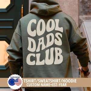 Cool Dads Club Shirt · Papa Sweatshirt Gift · Dad Shirt Personalised with Name & EST Year · Fathers Day Gift · Gift for Him · Papa Shirt image 1
