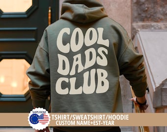 Cool Dads Club Shirt · Papa Sweatshirt Gift · Dad Shirt Personalised with Name & EST Year · Fathers Day Gift · Gift for Him · Papa Shirt