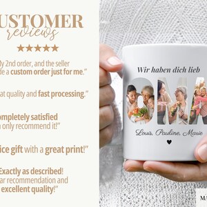 Oma Fototasse personalisiert mit Namen – Foto Tasse Oma Geschenk, personalisierte Tasse mit Bildern, Geschenk Oma Geburtstag, Muttertag Oma image 7