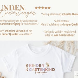 Personalisiertes Kindergartenkind Shirt Dino für Kindergartenstart, Geschenk für Start Kita, T-Shirt mit Namen Erster Kindergartentag imagem 8