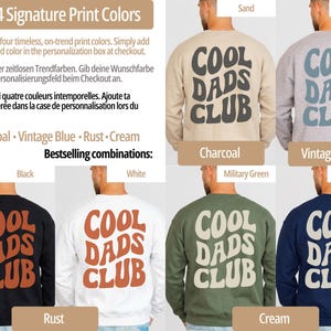 Cool Dads Club Shirt · Papa Sweatshirt Gift · Dad Shirt Personalised with Name & EST Year · Fathers Day Gift · Gift for Him · Papa Shirt image 7