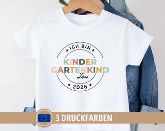 Personalisiertes Kindergartenkind T-Shirt mit Namen, Shirt für den Kindergarten Start, Geschenk für Start der Kita, Kindergartenkind 2026