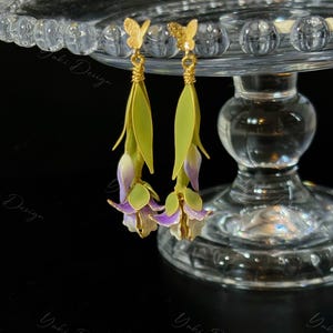 Iris Flower Earrings Wisdom Fairy Jewelry for Her Mom Girlfriend Birthday Mothers Day Grandma Jewelry Gift Purple Jane Phillips Iris
