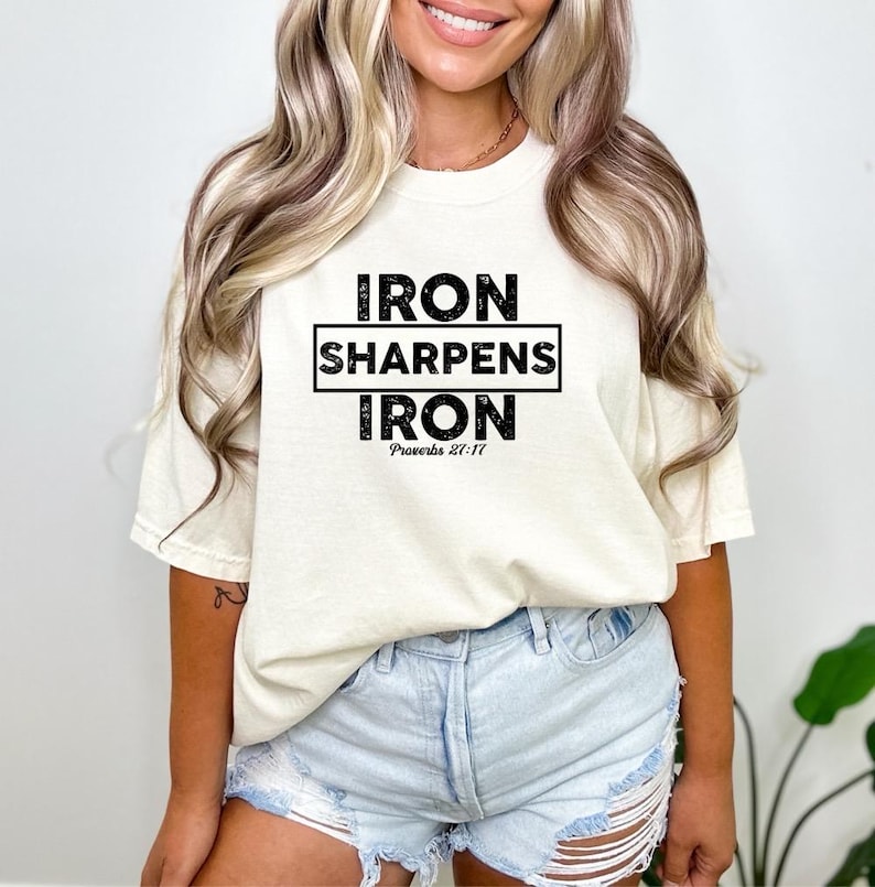 Proverbs 27 17 Iron Sharpens Iron SVG Design | Christian Faith Based ...