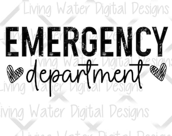 Emergency Department SVG: Medical Field Shirt Digital Download Design
