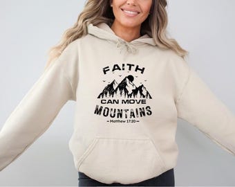 Faith Can Move Mountains Design | Christian Bible Verse | Minimalist Matthew 17:20 Digital Download