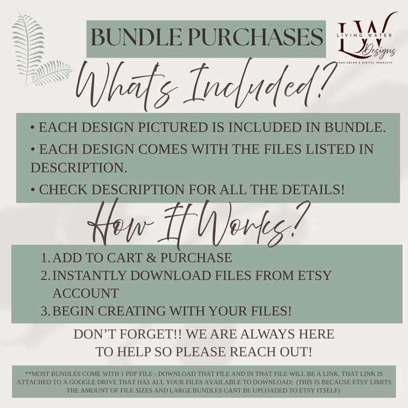 what’s included in bundle and how it works. living water digital downloads best seller bundles