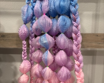 Colorful Rave Braids (Hair extensions/Tie In Braids) w/ decorations