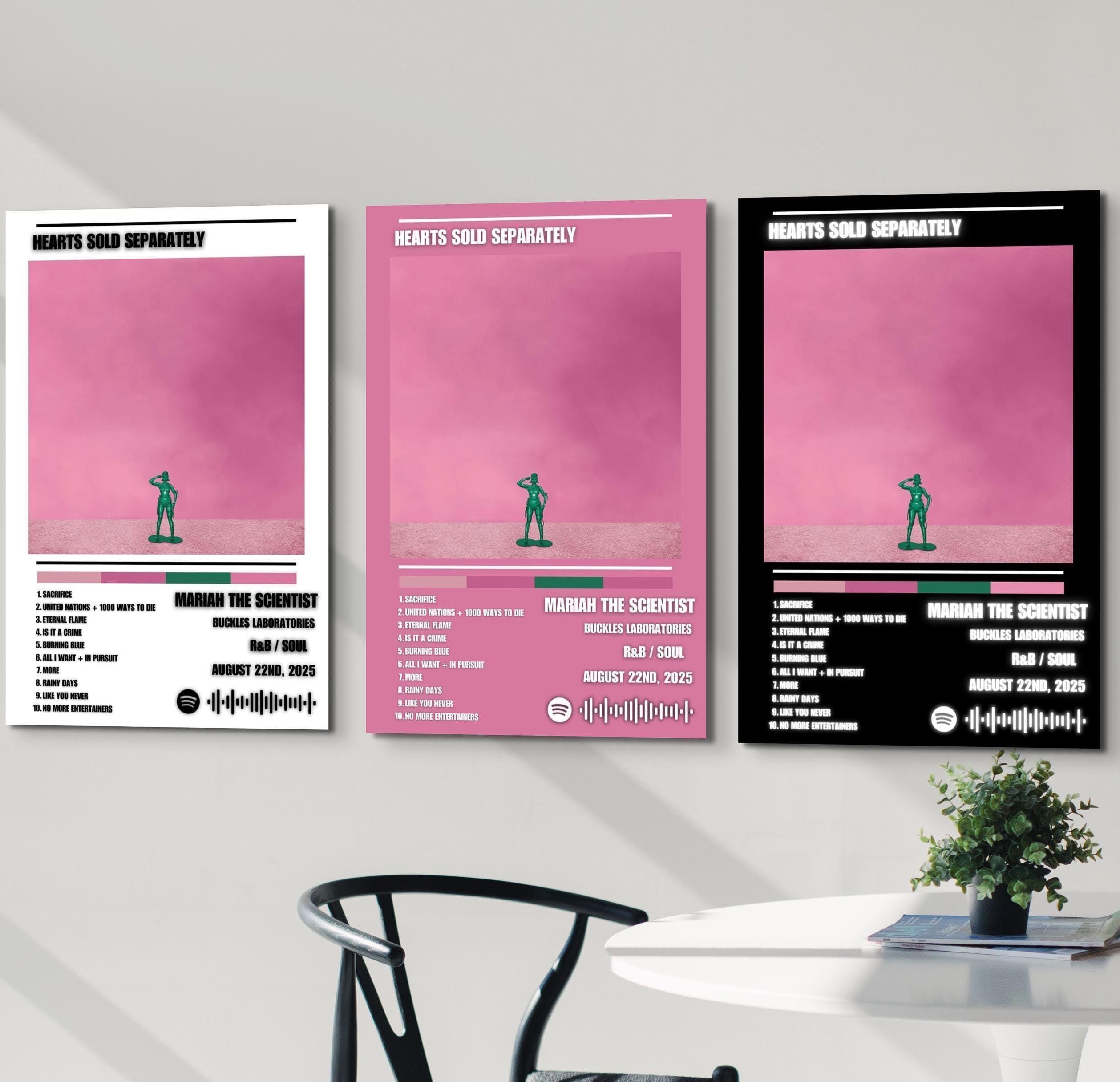 Mariah the Scientist Set of 3 Digital Poster - Hearts Sold