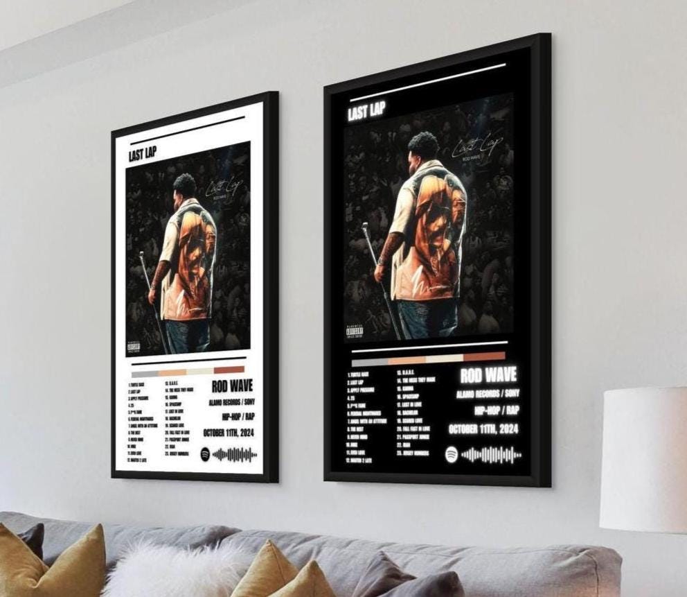 Rod Wave Last Lap Poster Set - Rap Album Cover Art (digital