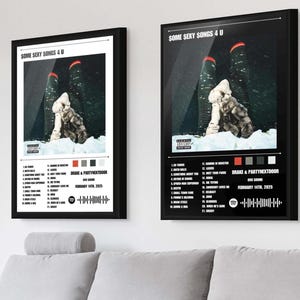 Drake PARTYNEXTDOOR Poster Set – "Some Sxy Songs 4 U" Album Tracklist (Digital Print)