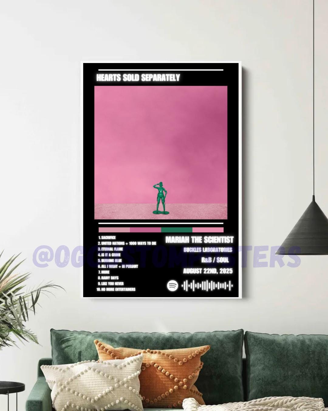 Mariah the Scientist Album Poster Set – Hearts Sold Separately (digital ...