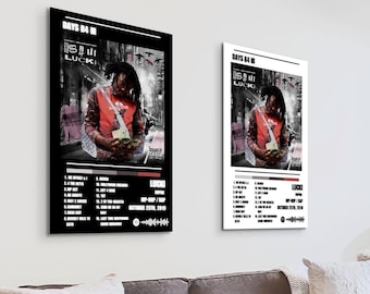 Póster digital Lucki Set de 2 - Días B4 III - Póster con lista de canciones de hip hop - Fondo de pantalla - Impresión digital - DESCARGA INSTANTÁNEA