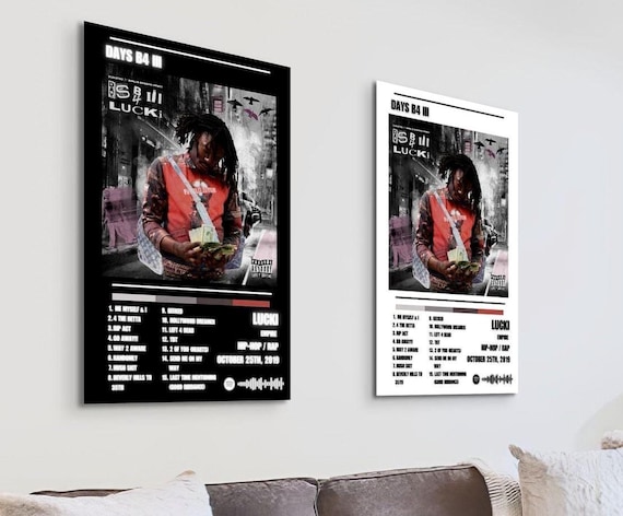 Lucki Set of 2 Digital Poster - Days B4 III - Hip Hop Tracklist