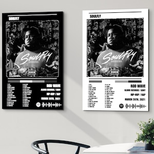 Rod Wave Set of 2 Digital Poster - SoulFly - Hip Hop Album Tracklist Poster - Already Won - Digital Print - Wallpaper - INSTANT DOWNLOAD