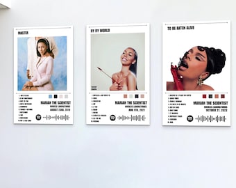 Póster digital de Mariah the Scientist (3 unidades) - Póster del álbum R&B - Ry Ry World - Lista de canciones del álbum - Arte digital - Fondo de pantalla - DESCARGA INSTANTÁNEA