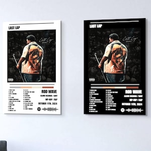 Rod Wave Set of 2 Digital Poster - Last Lap - Rap Tracklist Poster - Digital Print - Wallpaper - Digital Art - INSTANT DOWNLOAD