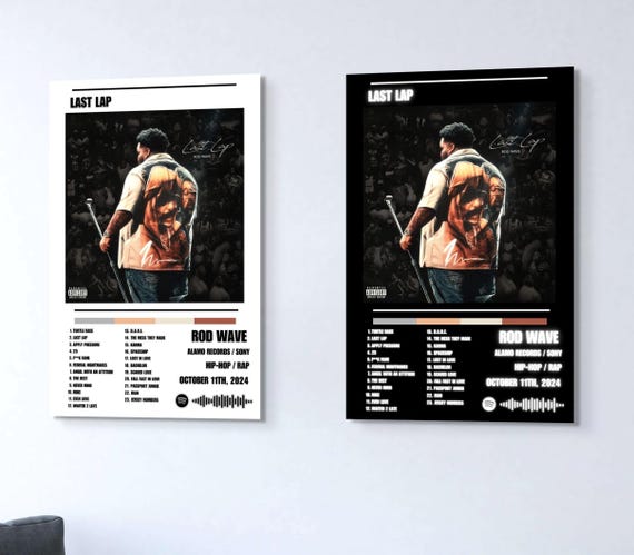 Rod Wave Last Lap Poster Set - Rap Album Cover Art (digital