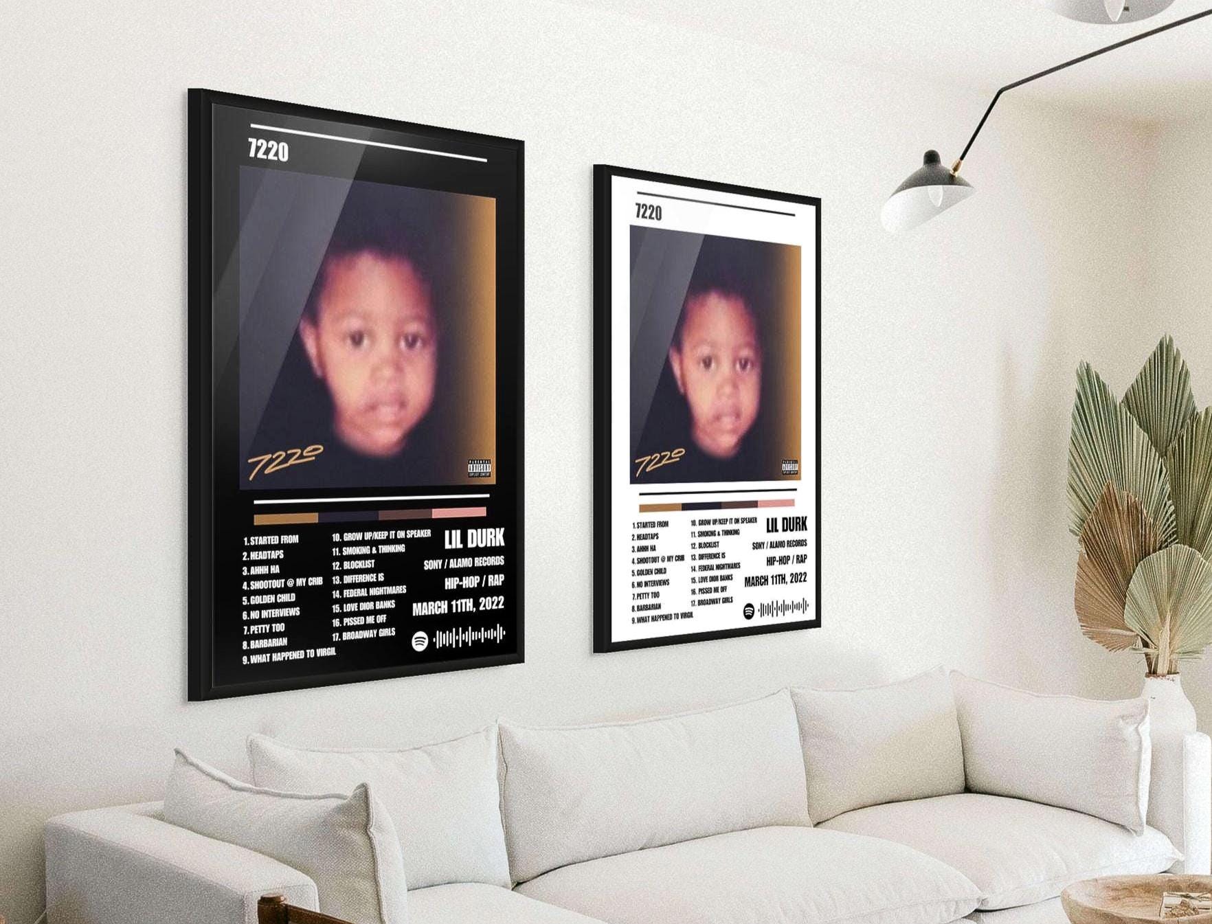 Póster digital de Lil Durk (2 unidades) - 7220 - Póster con lista de canciones de rap - Durk gratis - OTF - Impresión digital - Fondo de pantalla - DESCARGA INSTANTÁNEA