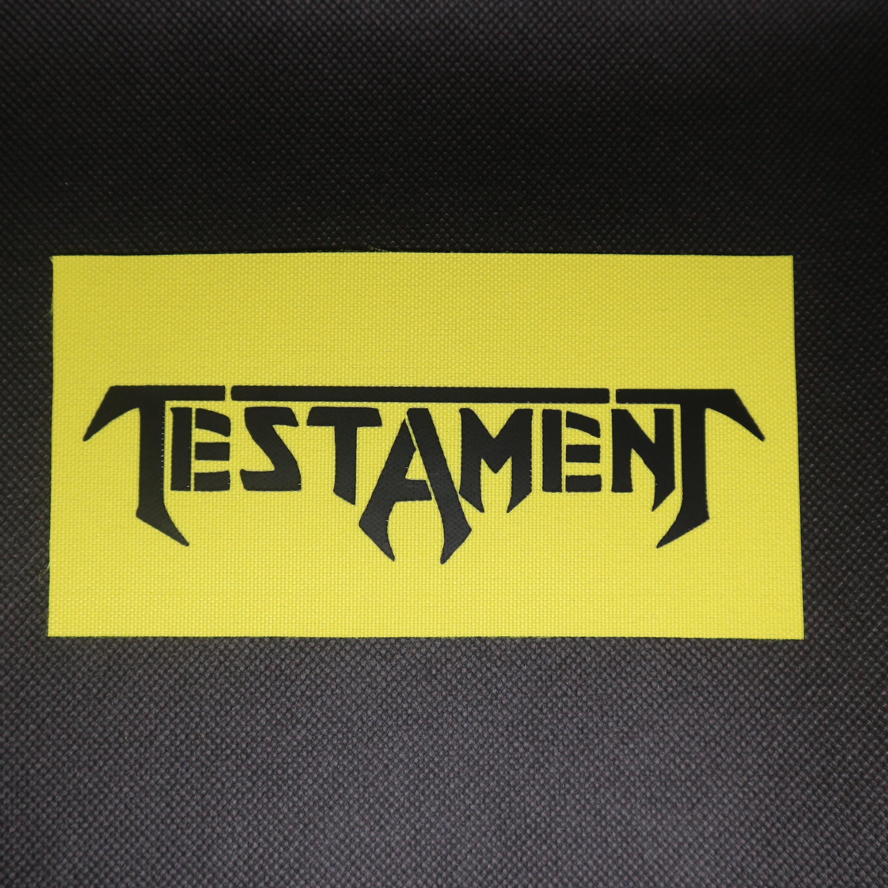 Toppa Ricamata Cucita Sul Logo Testament, Band Thrash Metal Americana. Personalizza Giacche E Borse.